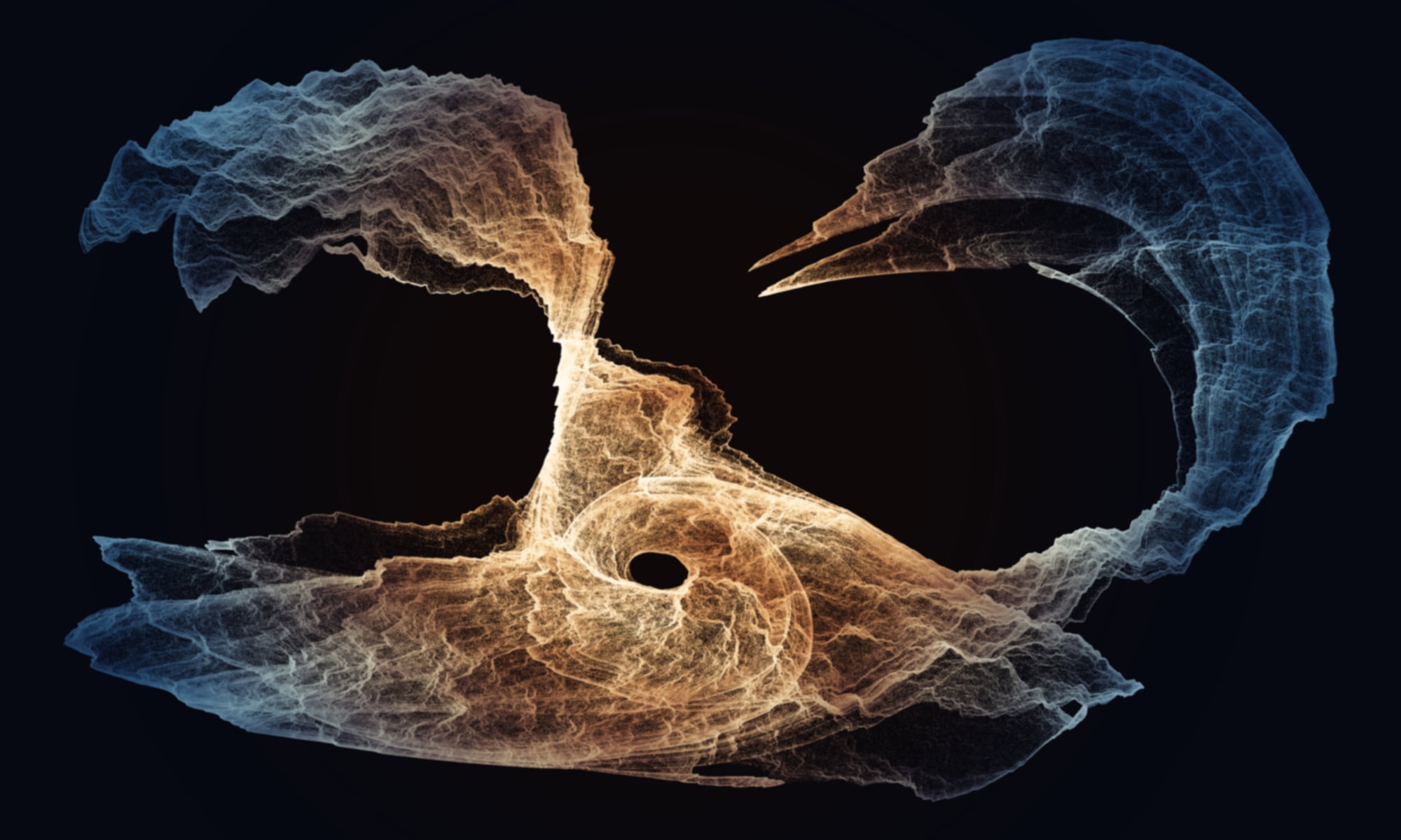 Orbit Sediment · dual glow · printed work by Burak Kağan Yılmazer.