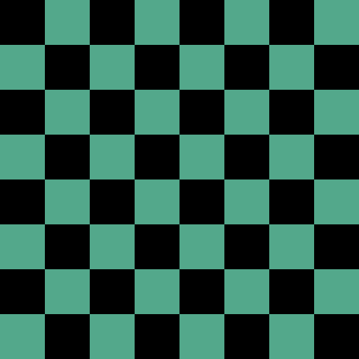 8x8 green and black checkerboard pattern