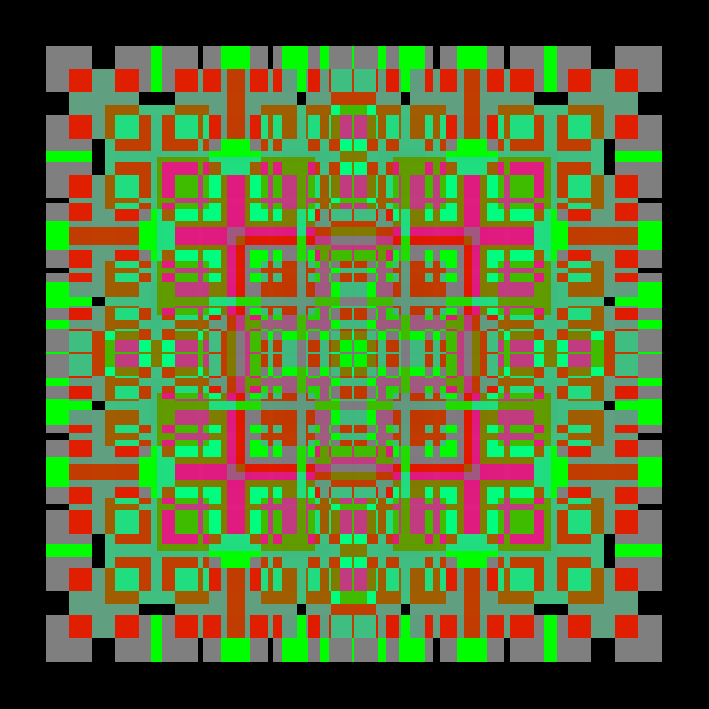 Fractal square with depth-based color gradient