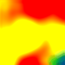 Animated GIF showing a smooth morph between two distinct African fabric patterns over multiple interpolation steps