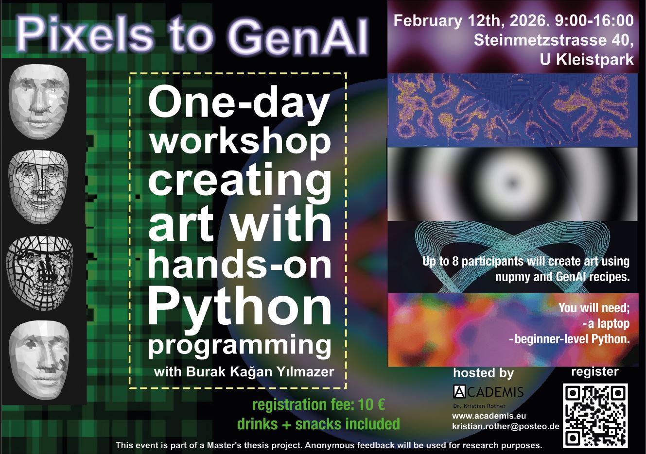 Printed poster announcing Workshop 01 · Berlin · February 12, 2026.